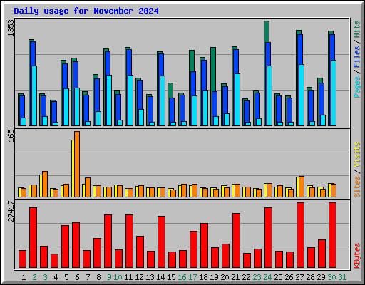 Daily usage for November 2024