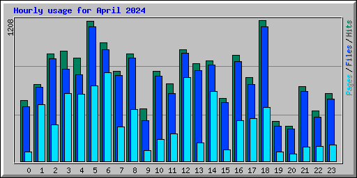 Hourly usage for April 2024